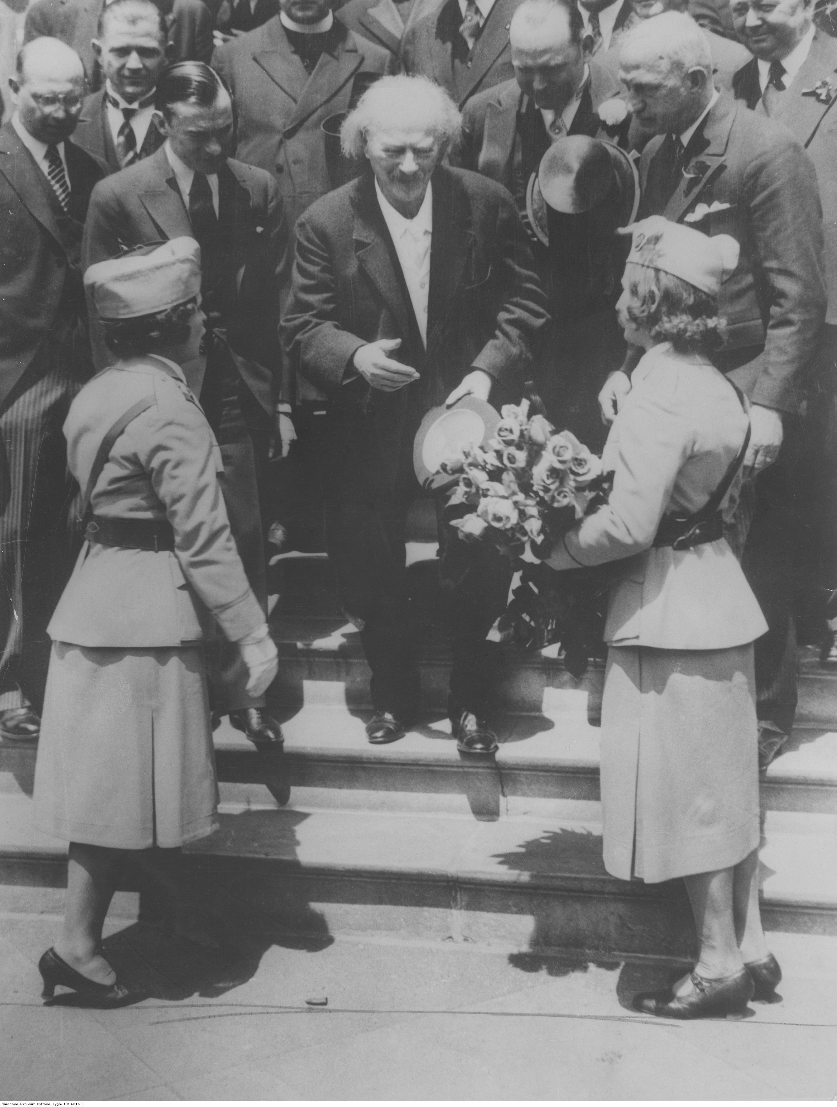 Ignacy Jan Paderewski podczas tournée po Stanach Zjednoczonych, Nowy Jork, 1932 r.
