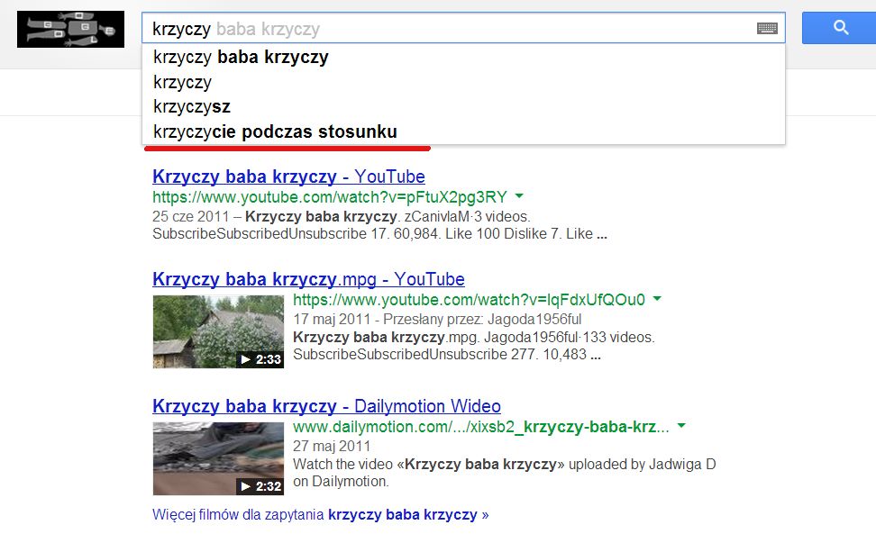 Podpowiedzi Google