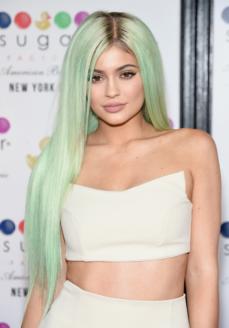 Kylie Jenner zielone włosy