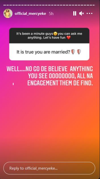 BBNaija's Mercy makes u-turn, says she not married [Instagram/OfficialMercyEke]