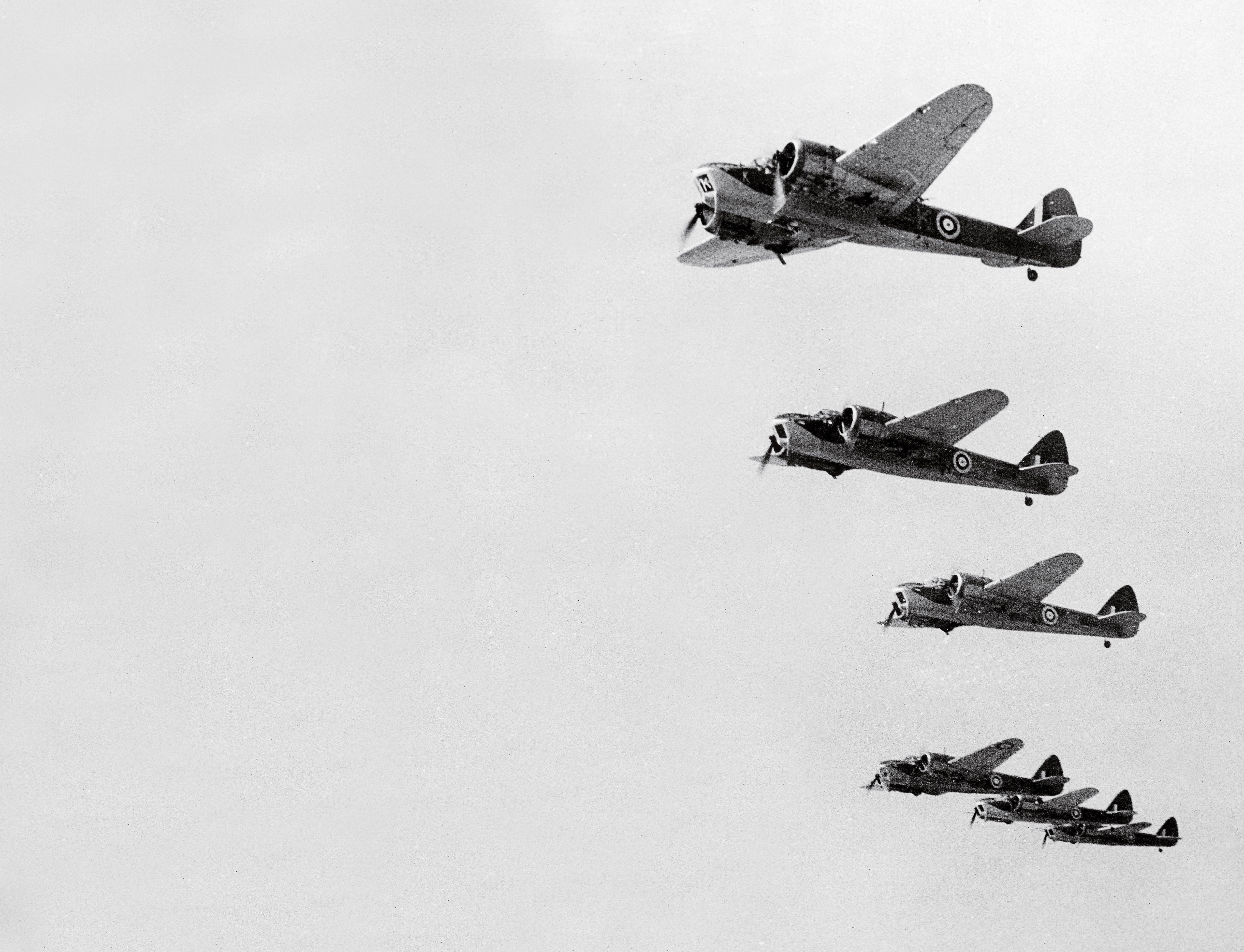Formacja angielskich bombowców Bristol Blenheim 