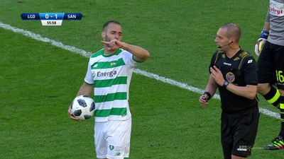 Lechia - Sandecja (1:1): 50. gol Flavio w Ekstraklasie! Ale tego gola nie byłoby, gdyby nie VAR!
