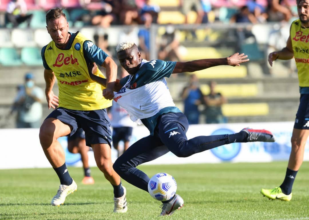 Victor Osimhen has resumed pre-season training session with Napoli (Twitter/@victorosimhen9]