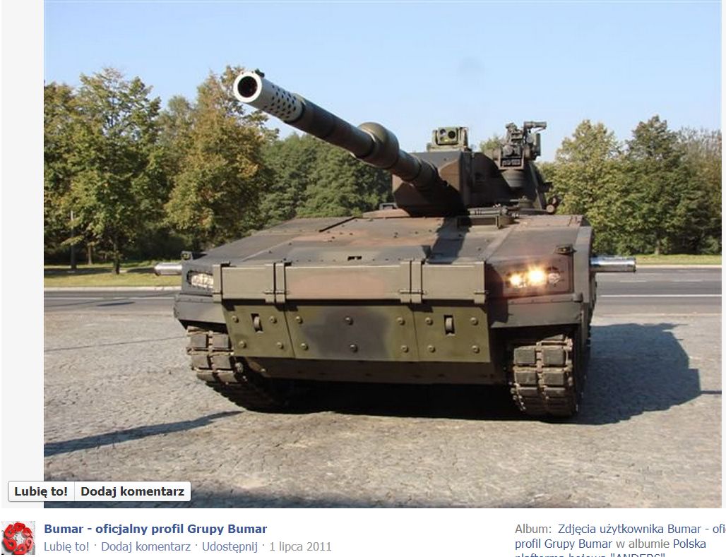 Anders z polską bezzałogową wieżą i armatą 120 mm