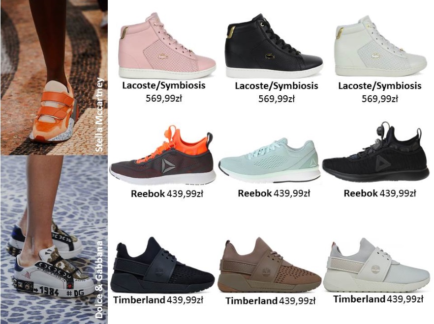 Miłośniczki sportowego stylu także będą szczęśliwe – sneakersy ciągle są uwielbiane przez projektantów, dlatego spokojnie możesz wyjąć z szafy adidasy i trampki i zestawiać je ze wszystkim na co masz ochotę!