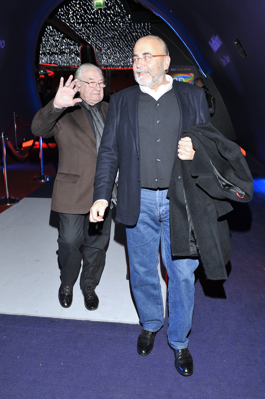 Andrzej Wajda, Michał Kwieciński na premierze