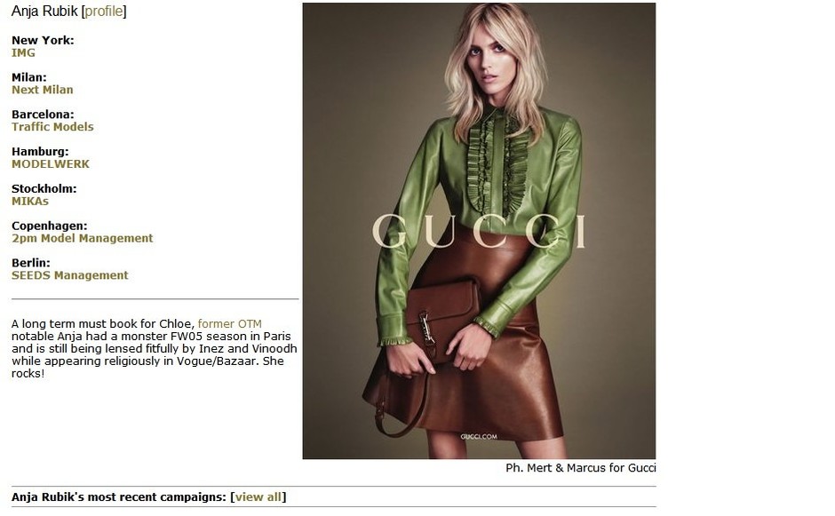 Anja Rubik /models.com