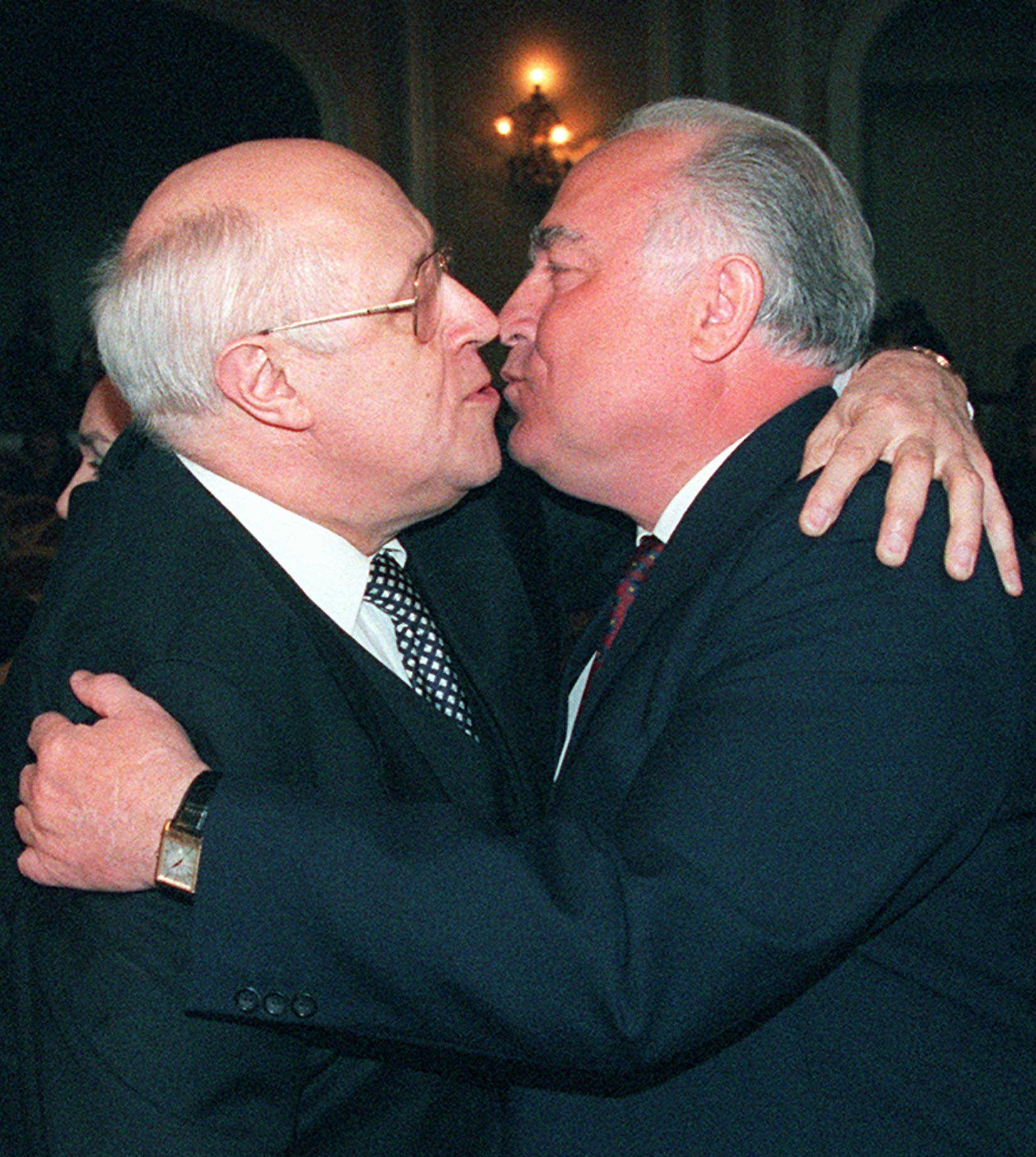 Mstisław Rostropowicz i Wiktor Czernomyrdin