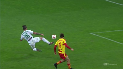 Lechia - Jagiellonia (1:1): Ależ pech Augustyna! Wpakował piłkę do własnej bramki