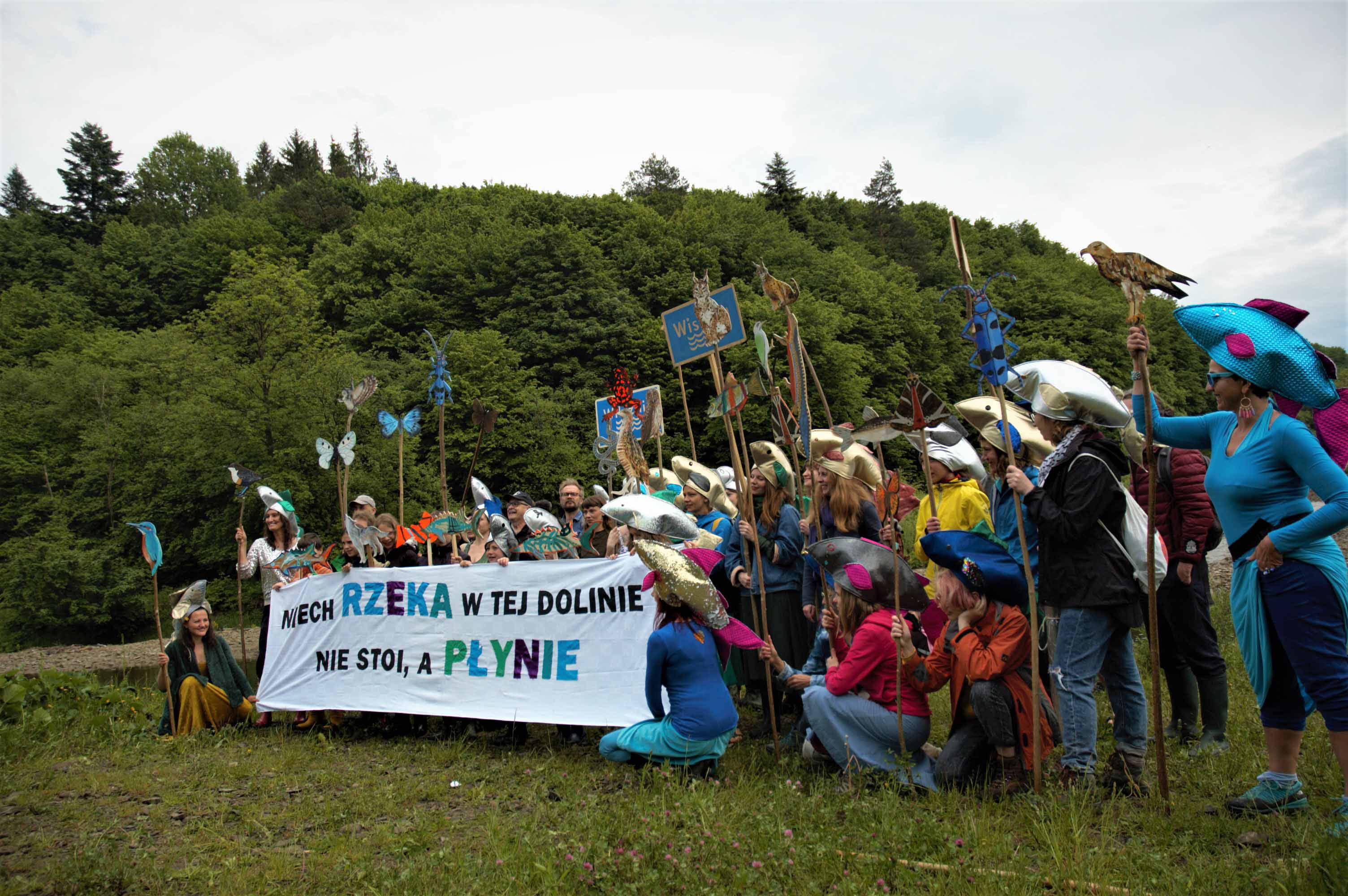 Happening w obronie Doliny Wisłoki - Cecylia Malik, Siostry Rzeki (w ramach projektu 