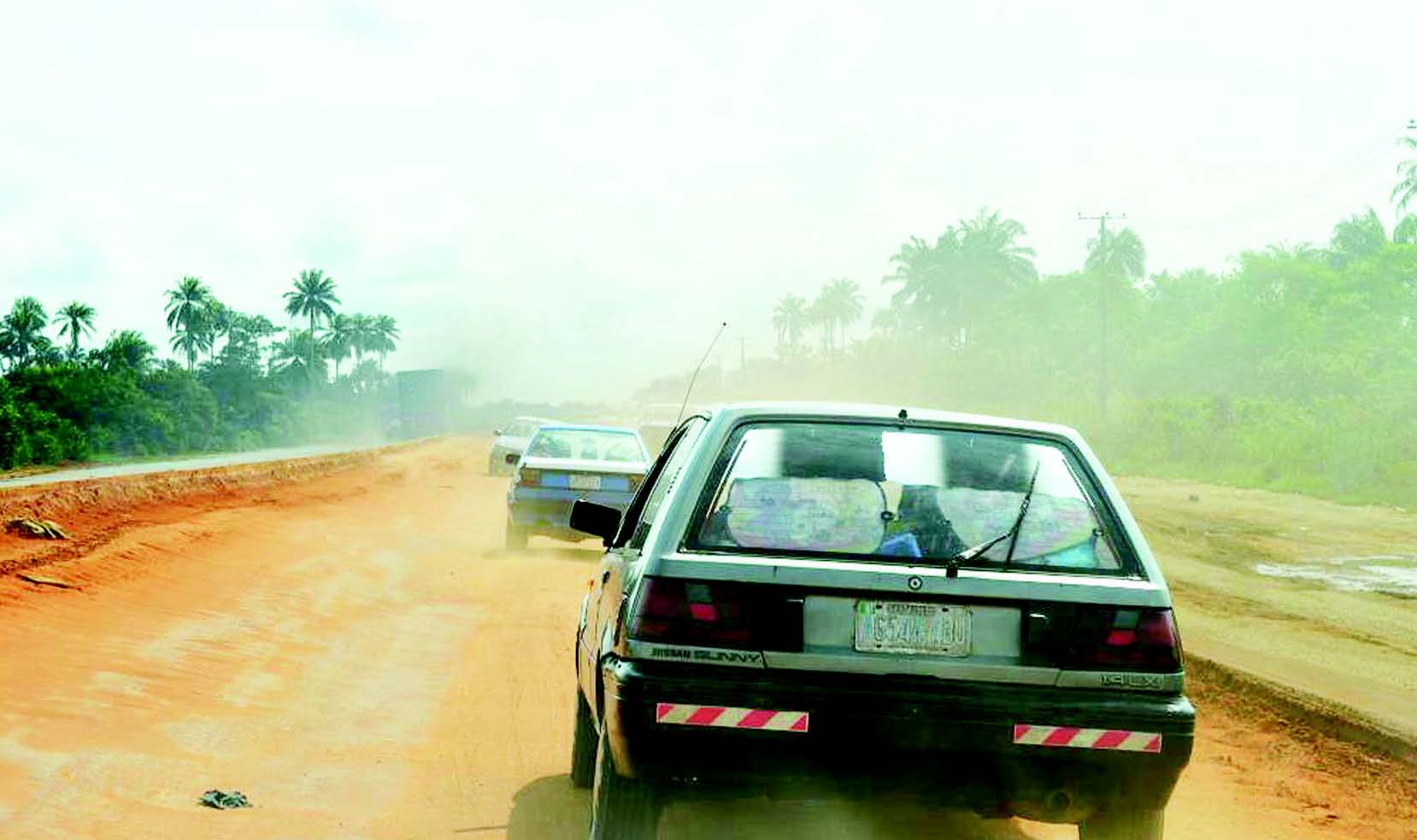 Lonely highway in Nigeria
