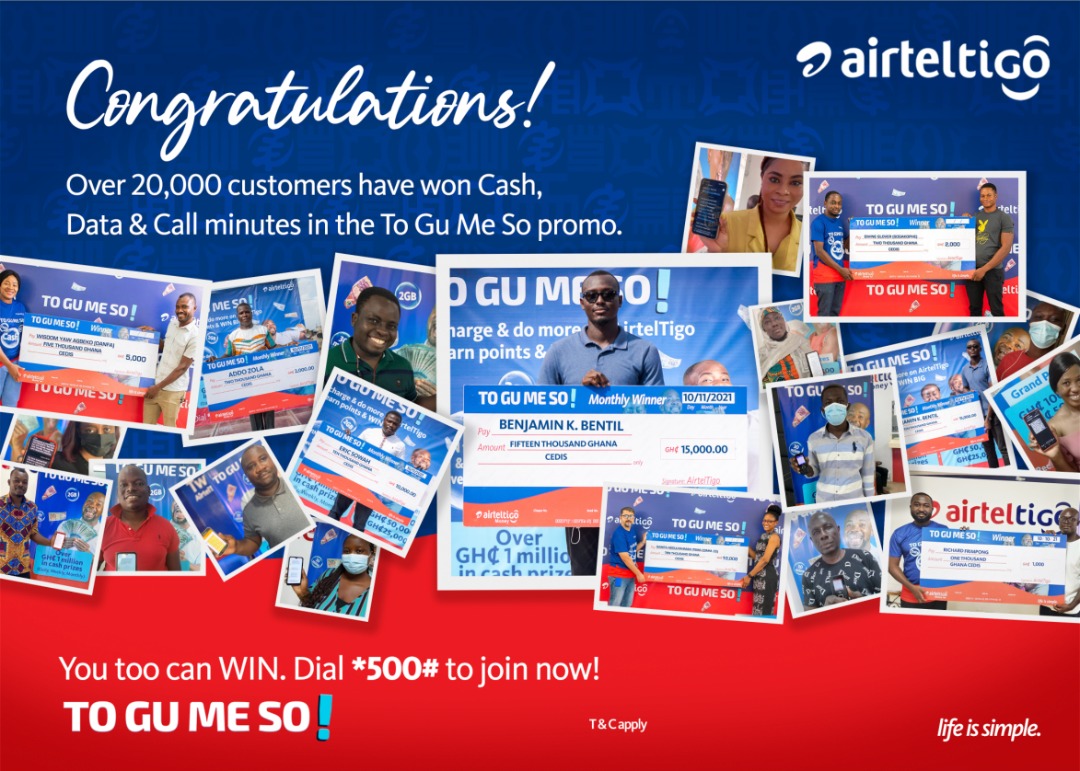Ghanaians embrace AirtelTigo’s “To Gu Me So” promo as more winners emerge