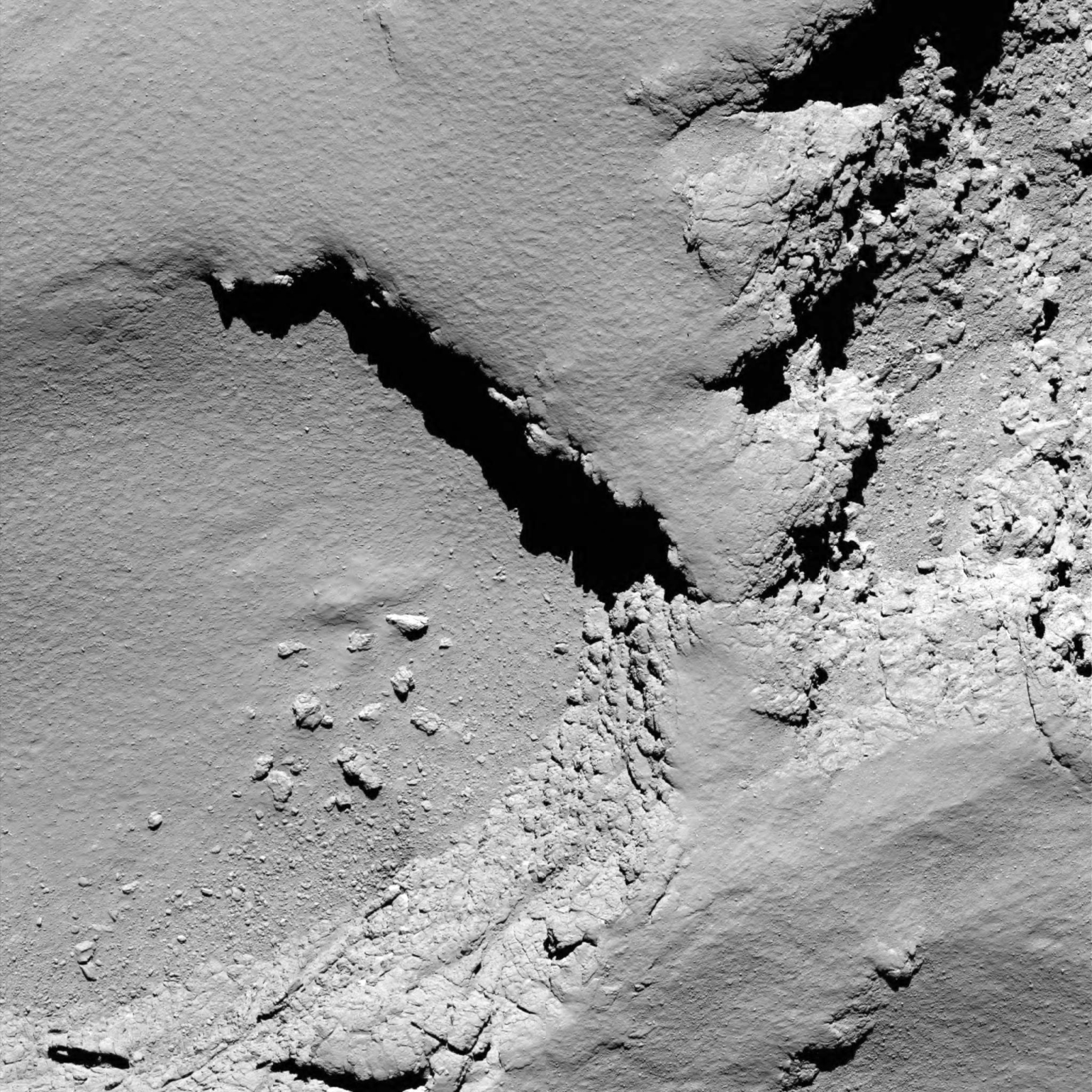 Powierzchnia komety z wysokości 5,8 km