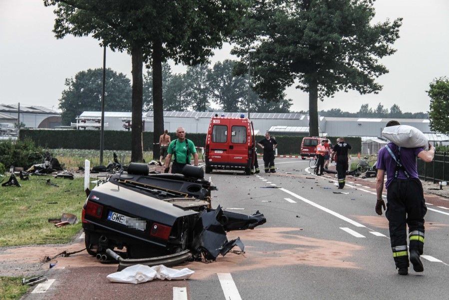 Audi S8 roztrzaskane przez Polaka w Belgii/źródło nieuwsblad.be