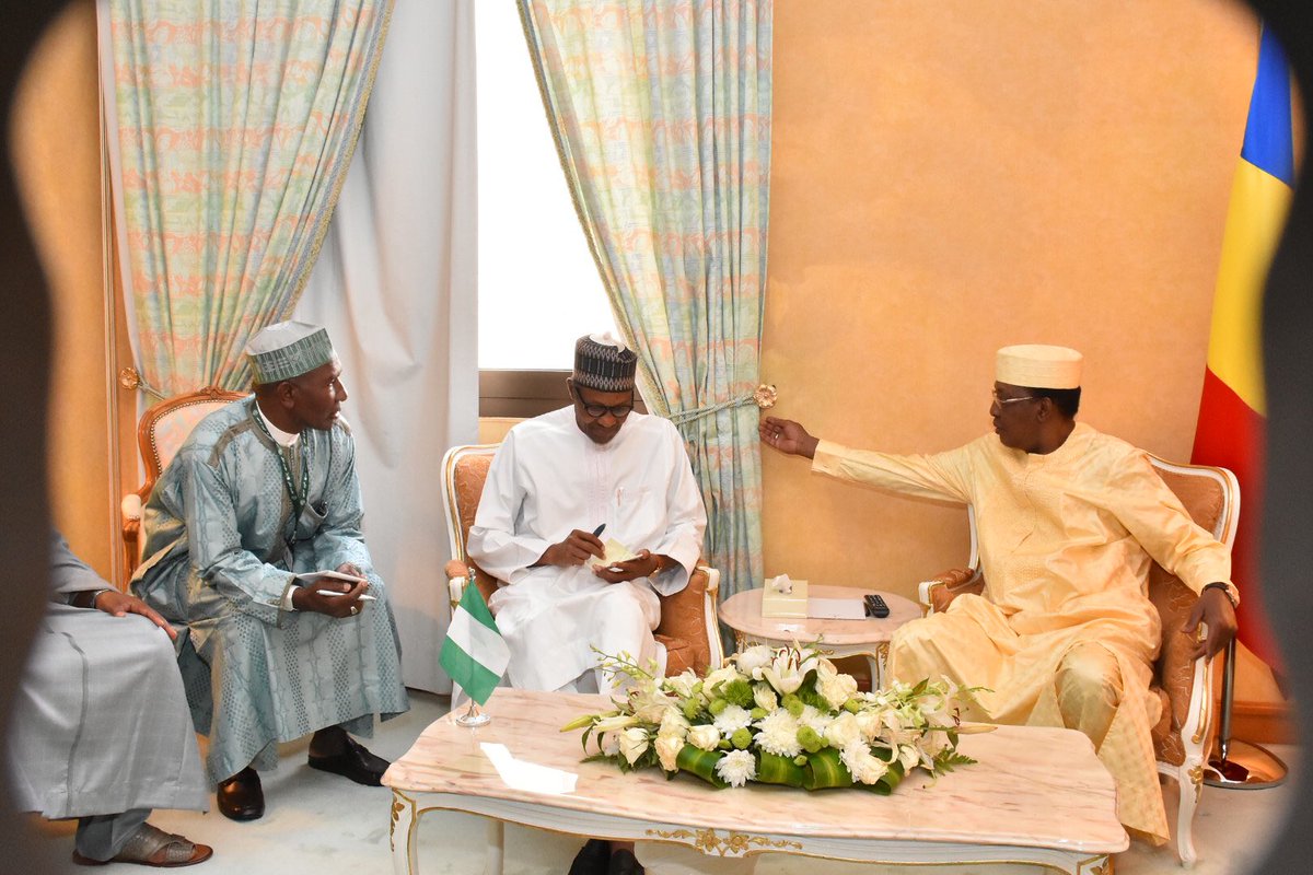 President Buhari and President Idris Deby Itno of Chad hold bilateral meeting in Makkah, Saudi Arabia on the margins of the Organisation of Islamic Cooperation (OIC) Summit (Twitter NGRPresiden)