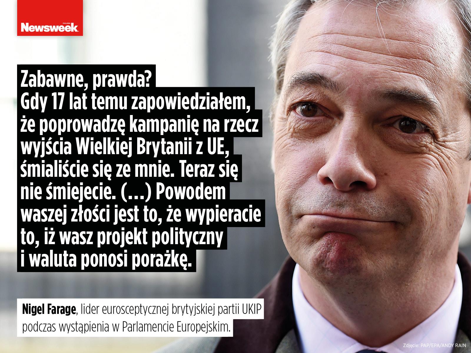 Nigel Farage UKIP Wielka Brytania Brexit polityka