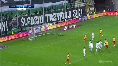 Lechia - Jagiellonia (2:3): Kuciak znów ratuje Lechię, tym razem po rzucie wolnym Sekulskiego