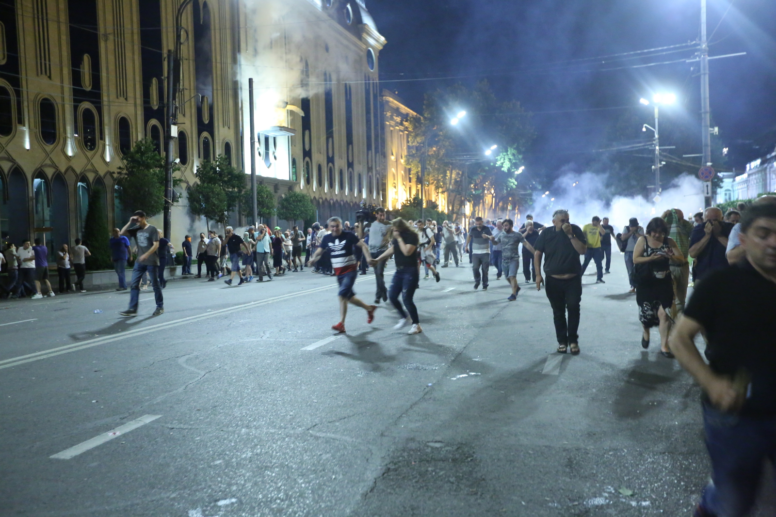 Prezydent Gruzji Salome Zurabiszwili w reakcji na protesty nazwała w czwartek wieczorem Rosję