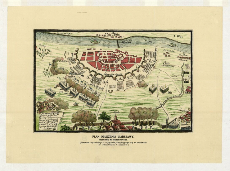 Plan oblężenia Warszawy 1794 r.