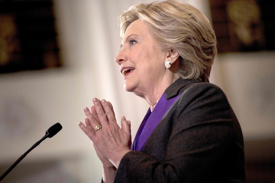 Hillary Clinton podczas przemówienia