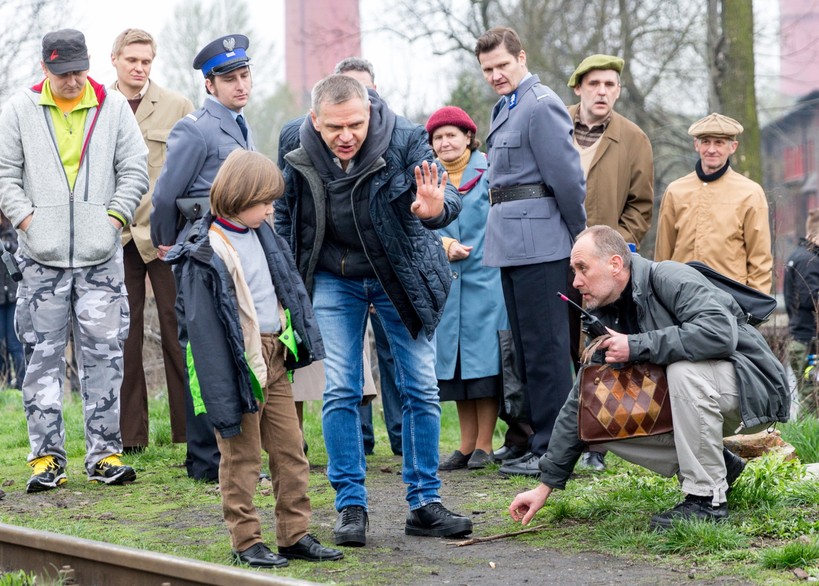 Maciej Pieprzyca na planie filmu
