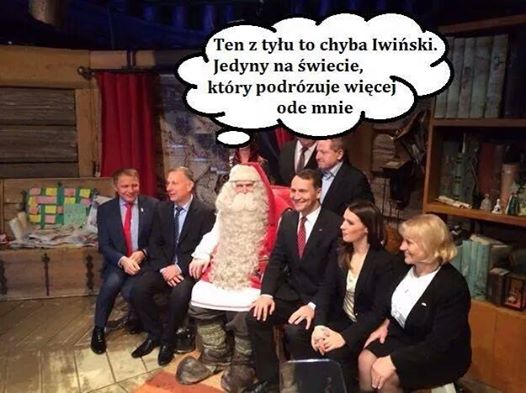 Radosław Sikorski odwiedził Świętego Mikołaja wraz z posłem Iwińskim