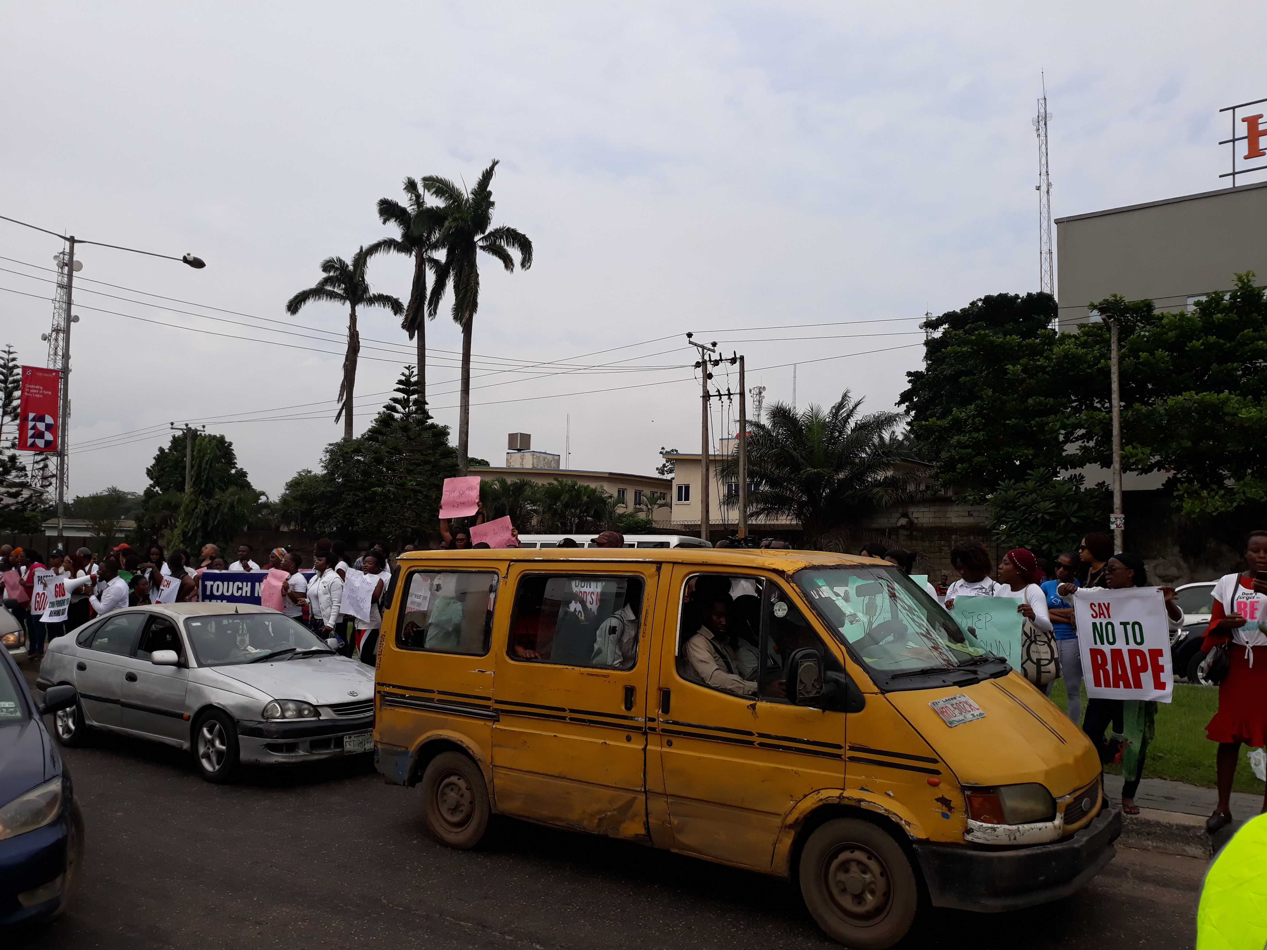 Protesters storm COZA church in Lagos, screaming 'no to rape' (Pulse)