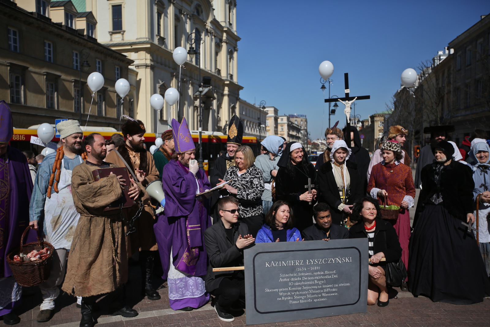 Jego kulminacyjnym momentem była zorganizowana na Rynku Starego Miasta inscenizacja stracenia Kazimierza Łyszczyńskiego.
W rolę Kazimierza Łyszczyńskiego wcielił się filozof i polityk Twojego Ruchu, profesor Jan Hartman, który podkreślał, że marsz był pokazaniem, że w Polsce są również ateiści, którzy mają w społeczeństwie równe prawa z osobami wierzącymi