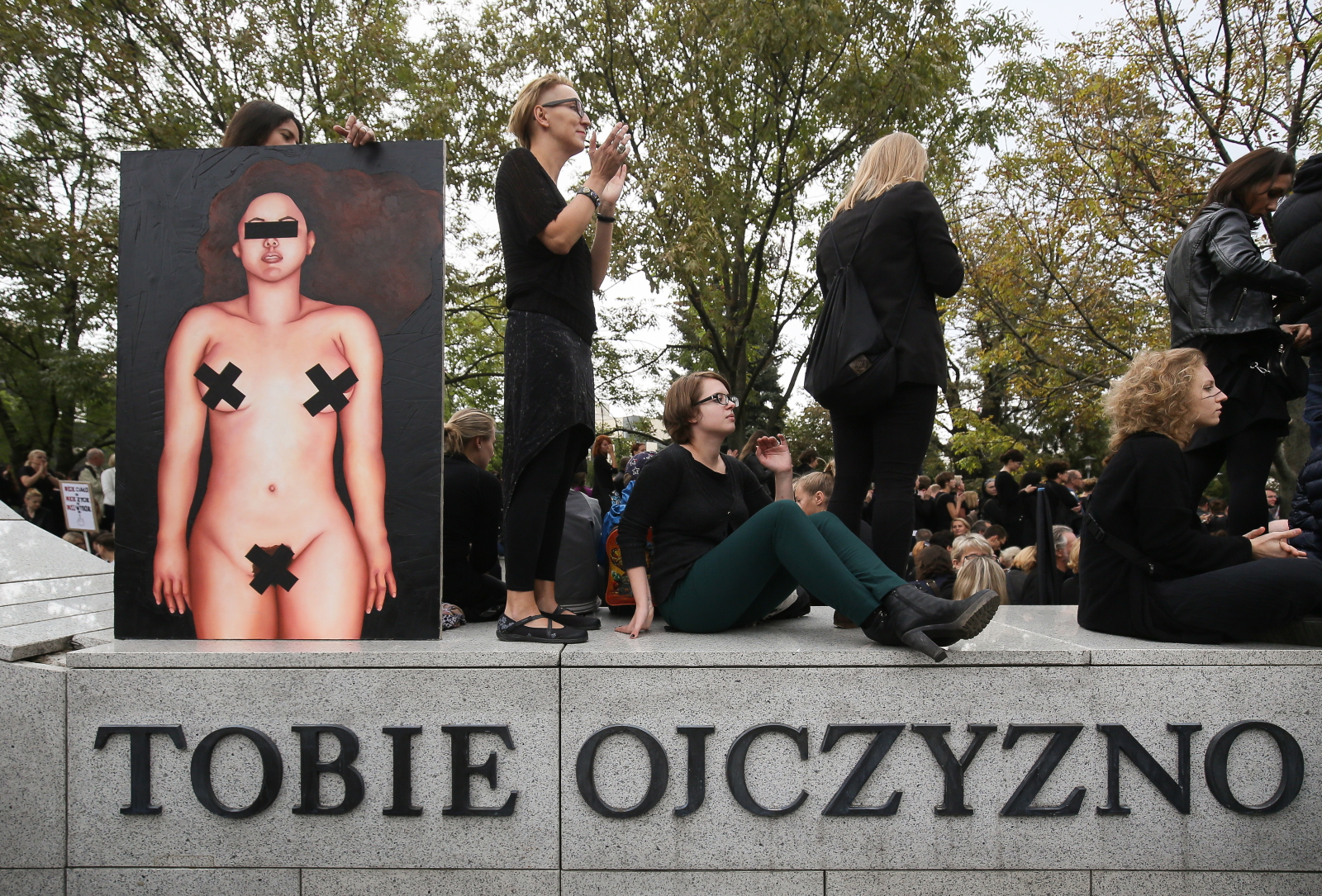 CZARNY PROTEST PRZED SEJMEM