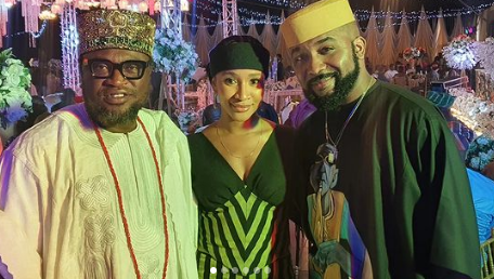 Nollywood actor Femi Branch, actress Adesua Etomi and her hubby Banky W [Instagram/FemiBranch]