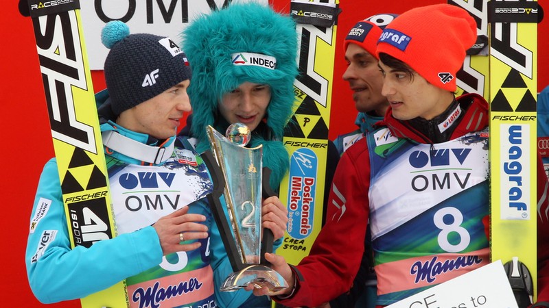 Kamil Stoch, Klemens Murańka, Piotr Żyła i Maciej Kot (od lewej)