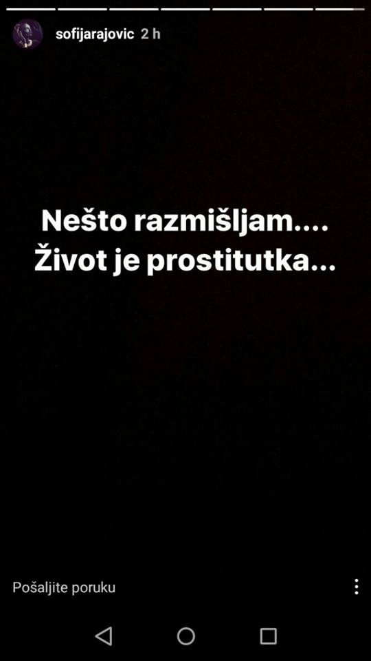 Objava Sofije Rajović