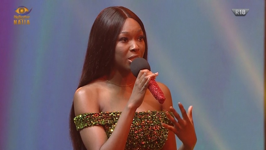 Vee is in fifth place of the show [Twitter/@bbnaija]