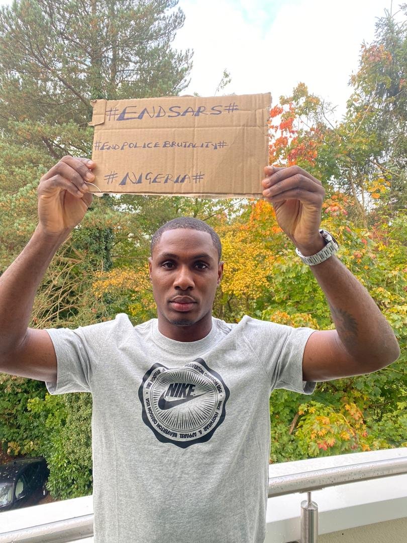 Odion Ighalo says he is ashamed of the Nigerian government (Twitter/Odion Ighalo)