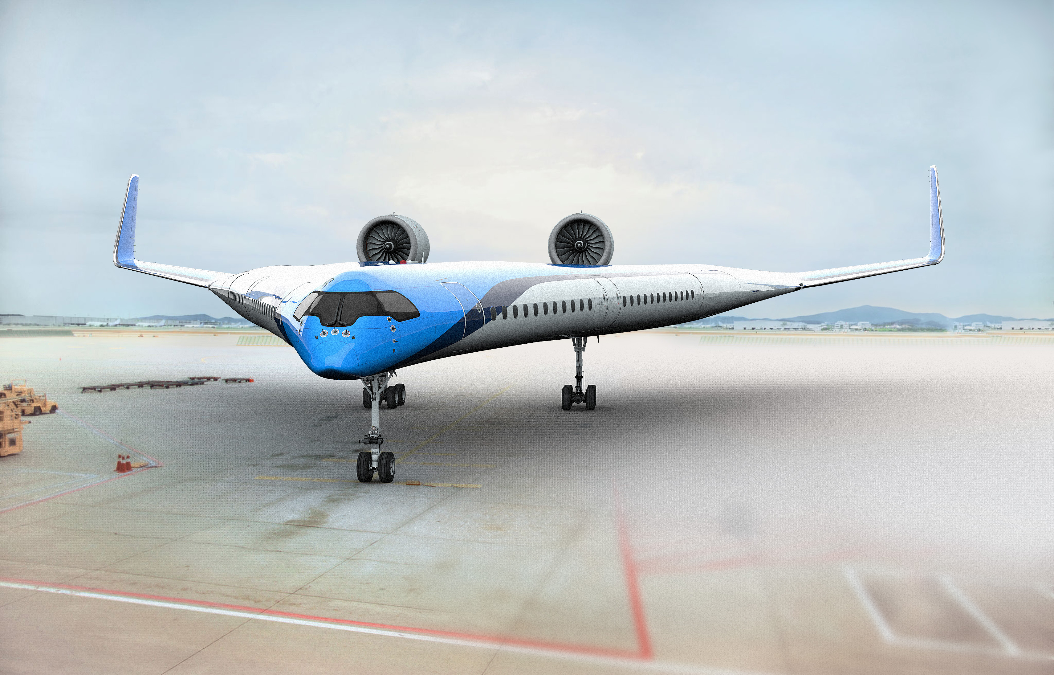 Flying-V samolot przyszłości w kształcie litery V. Konkurent A350
