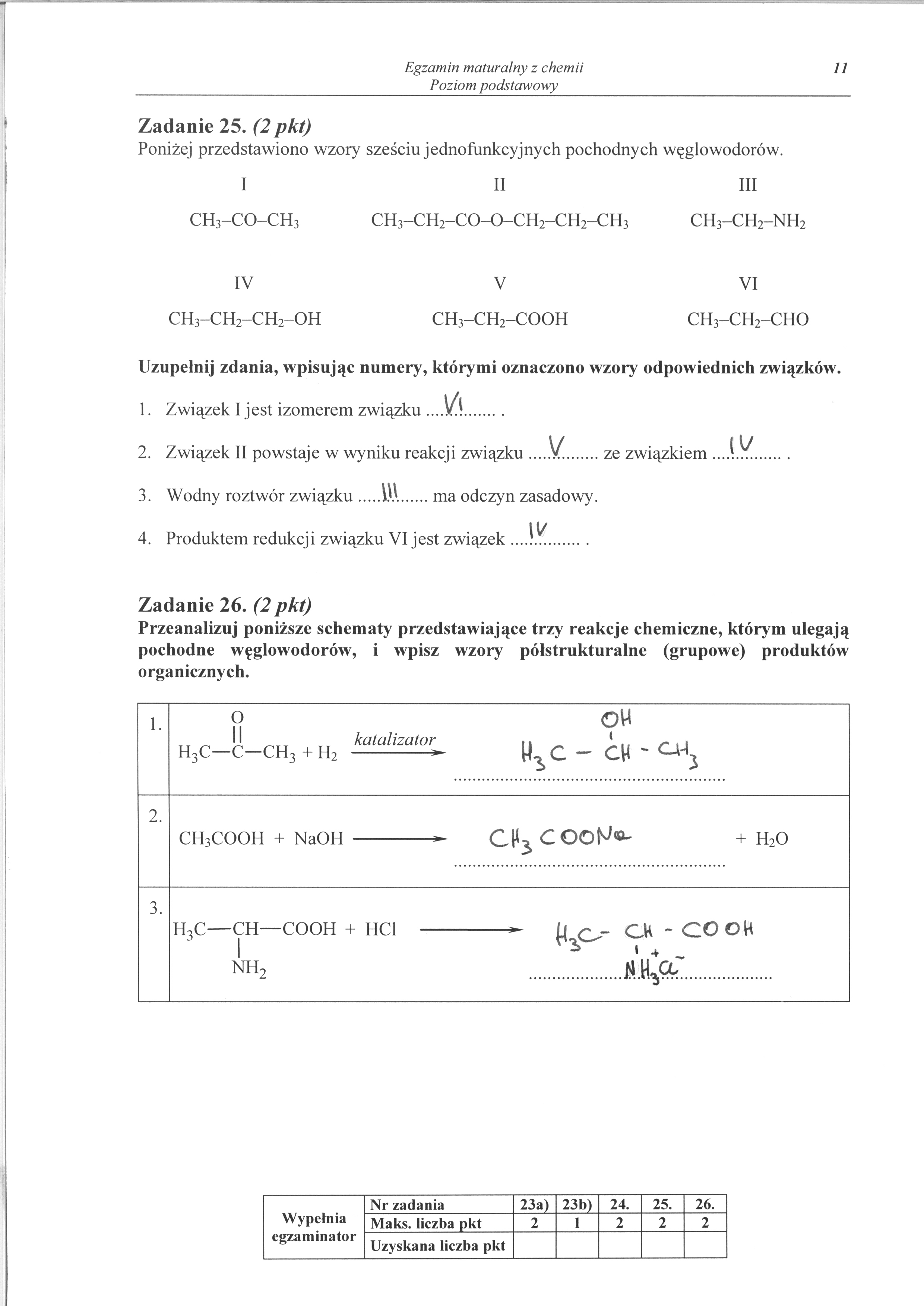 Matura z chemii - rozwiązania do poziomu podstawowego