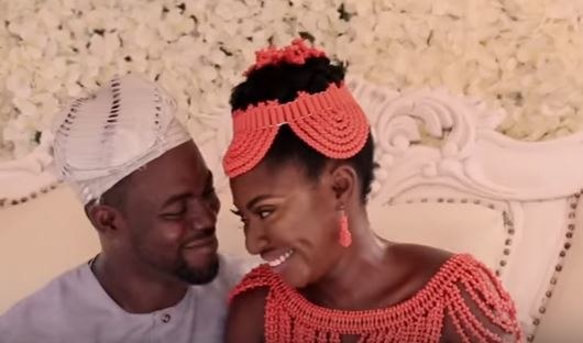 Yvonne Jegede and Abounce on their wedding day