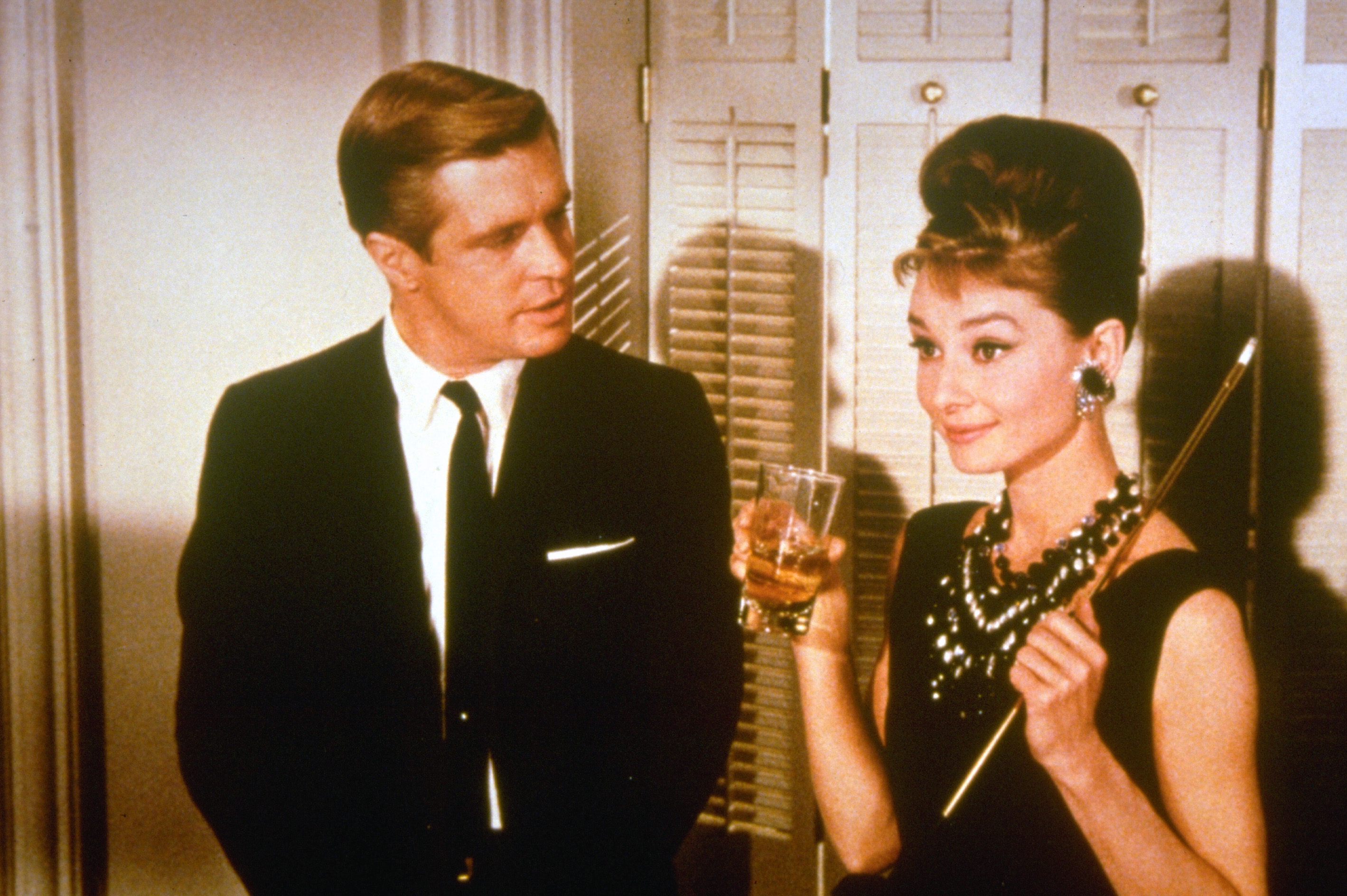 George Peppard i Audrey Hepburn w filmie