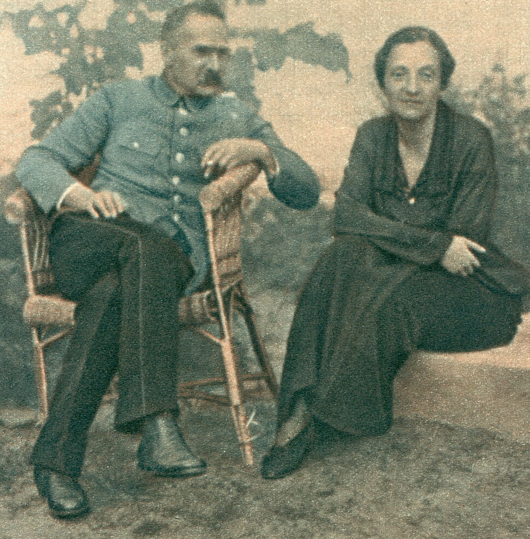 Aleksandra i Józef Piłsudscy w Sulejówku, 1923 r