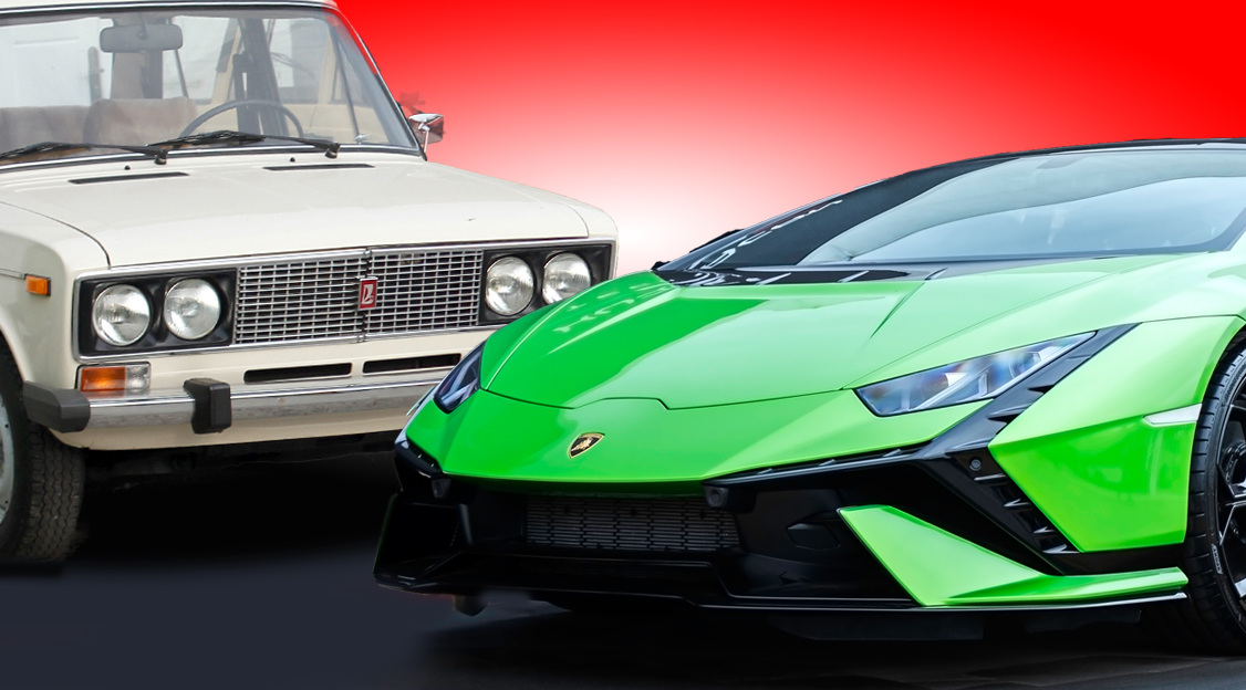 Ennyi marad egy Ladából, ha összeütközik egy Lamborghinivel – videó