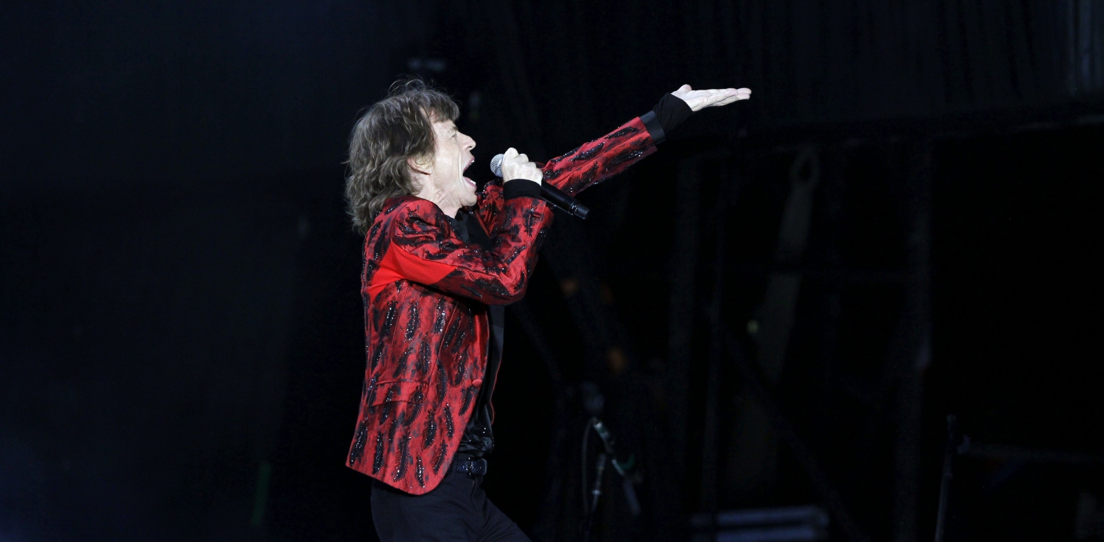 Mick Jagger podczas konceru The Rolling Stones w Madrycie