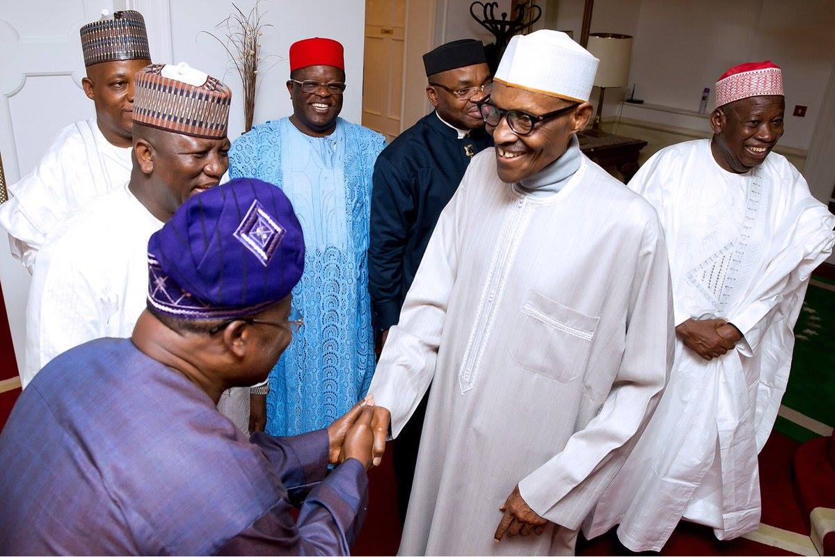 Ajimobi was a part of the delegation that visited Buhari in London during one of his medical vacations (Presidency)