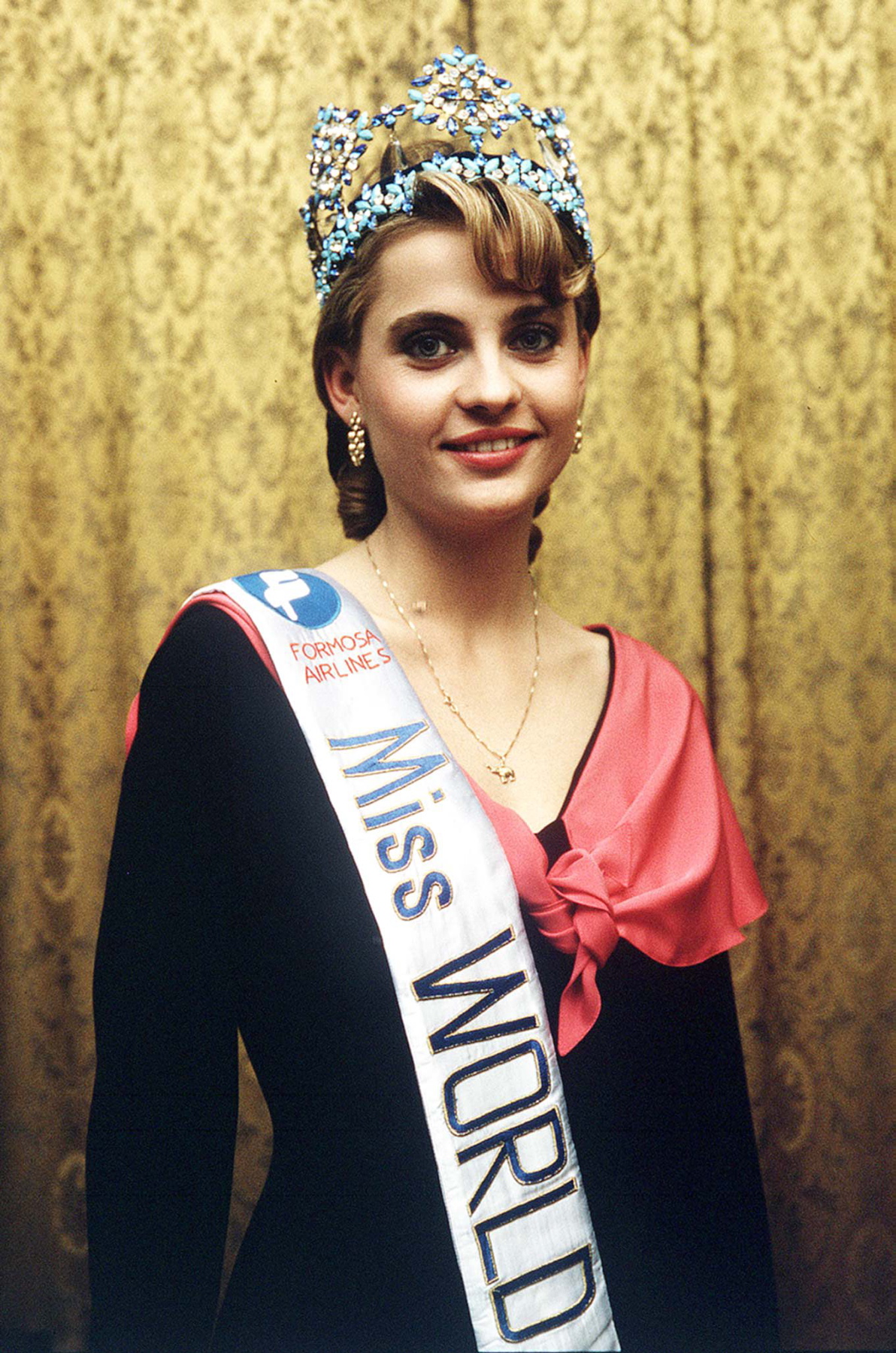 Aneta Kręglicka po zdobyciu tytułu Miss Świata, Warszawa, 1989 r