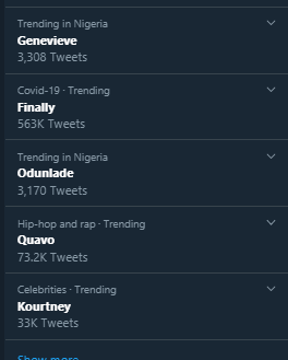 Genevieve Nnaji was number one trend on Twitter after her most recent TikTok video   (Twitter)