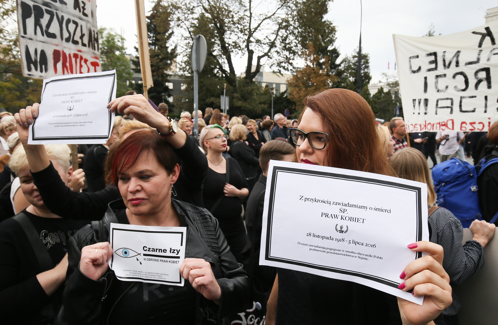 CZARNY PROTEST PRZED SEJMEM