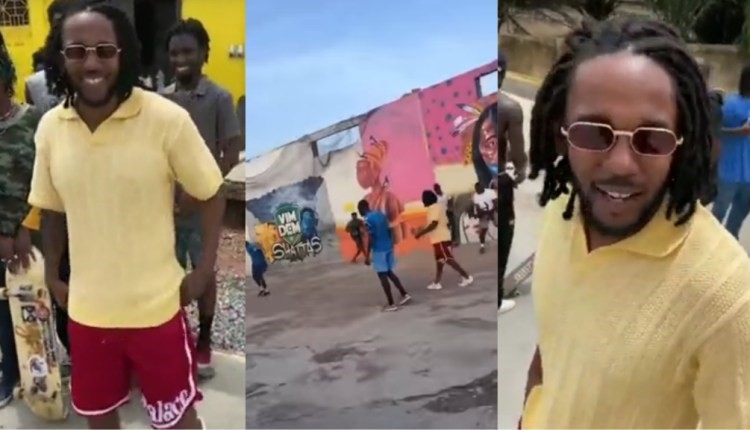 ‘Fame means nothing to this man’ – Ghanaians react as Kendrick Lamar plays football at Jamestown