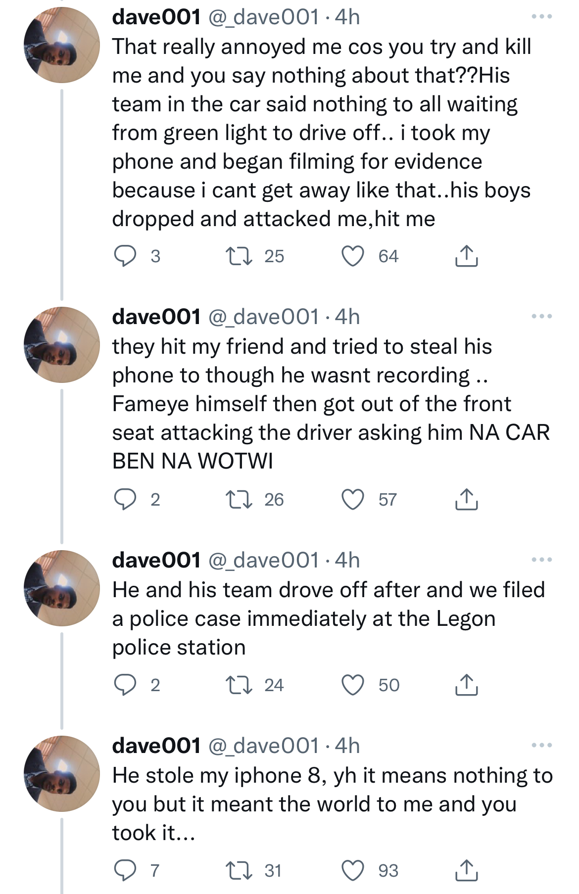 Fameye accused of stealing iPhone 8 after Okponglo accident