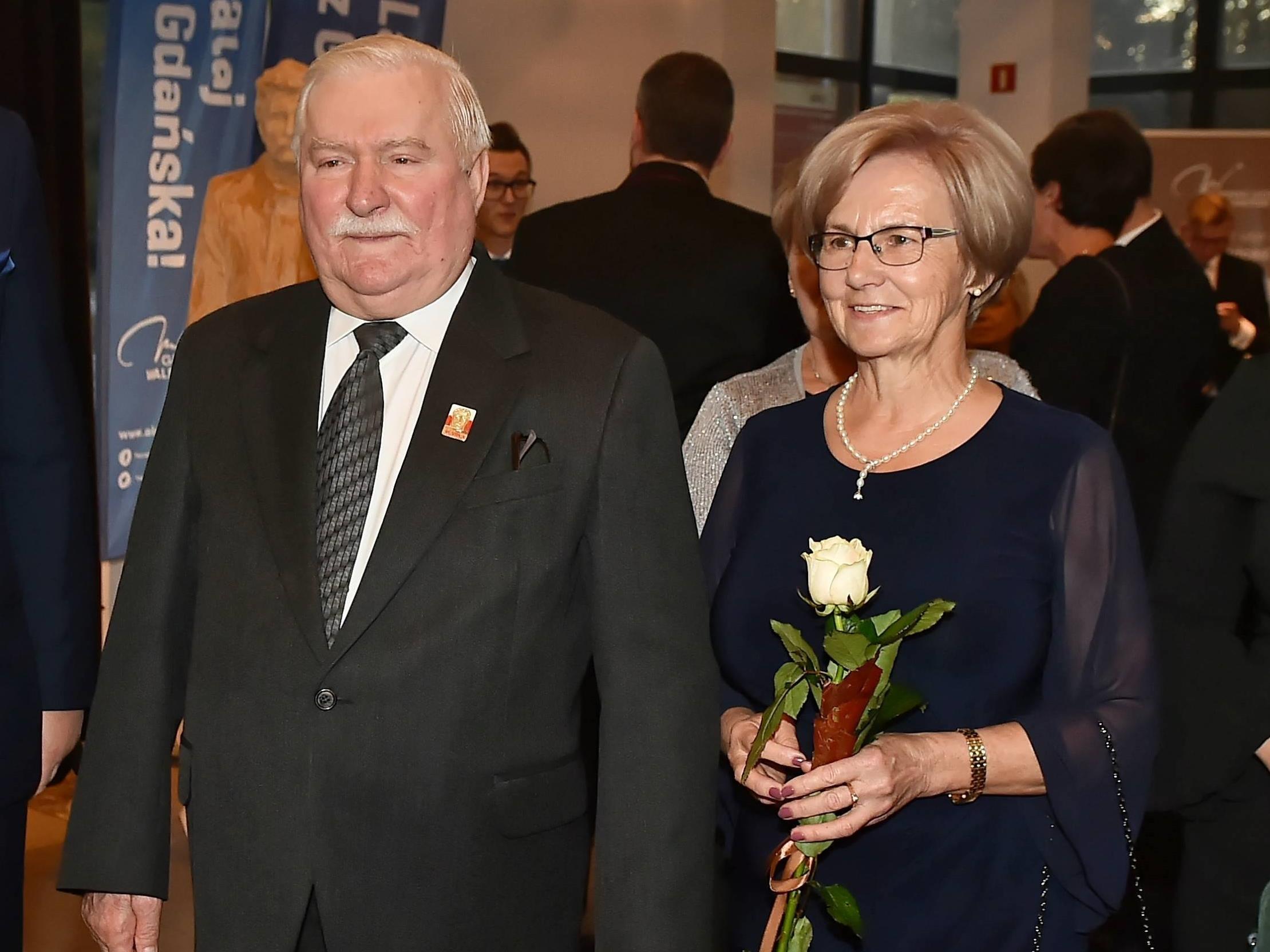 Lech Wałęsa z żoną Danutą