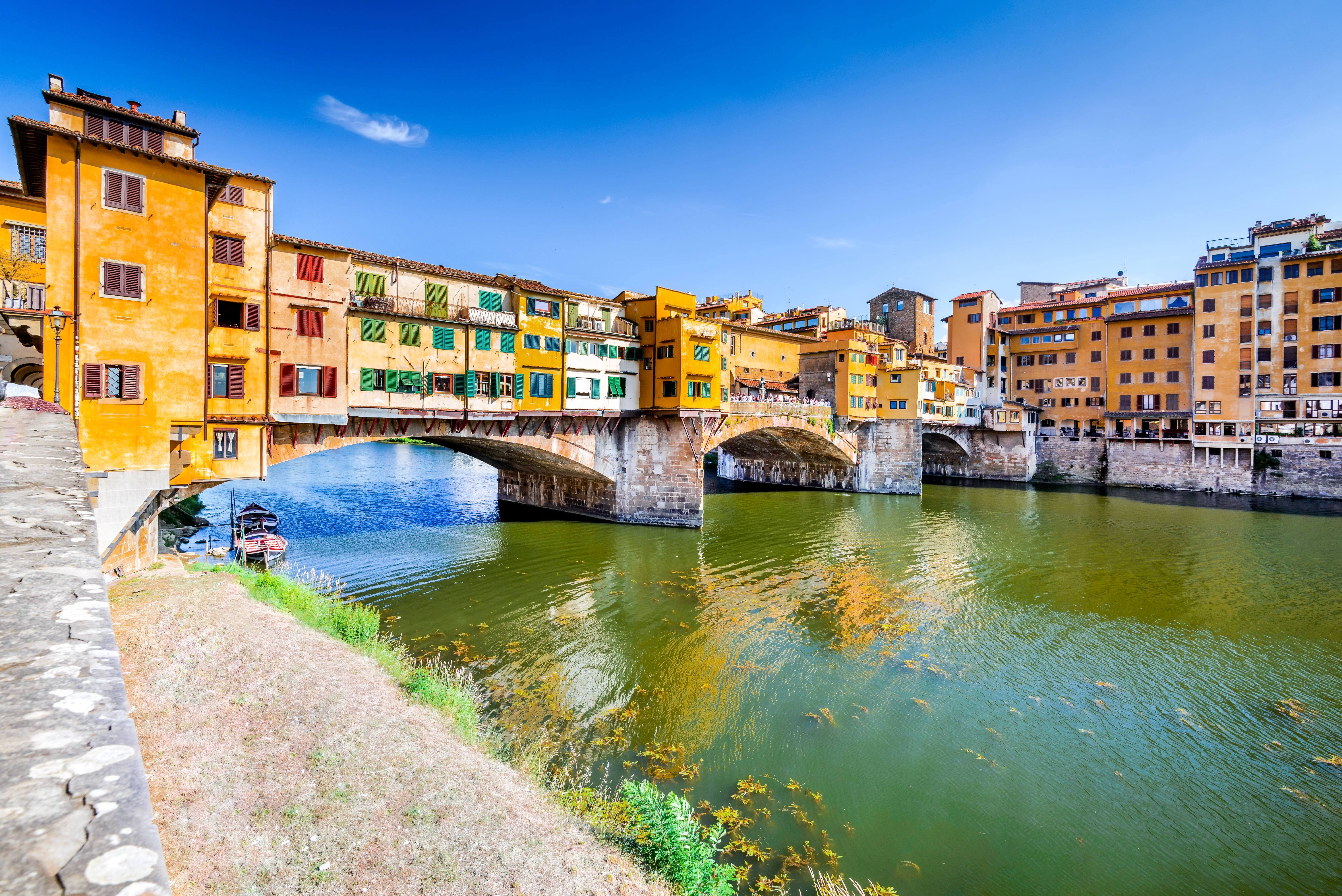 Florencja, Toskania, Ponte Vecchio, rzeka Arno