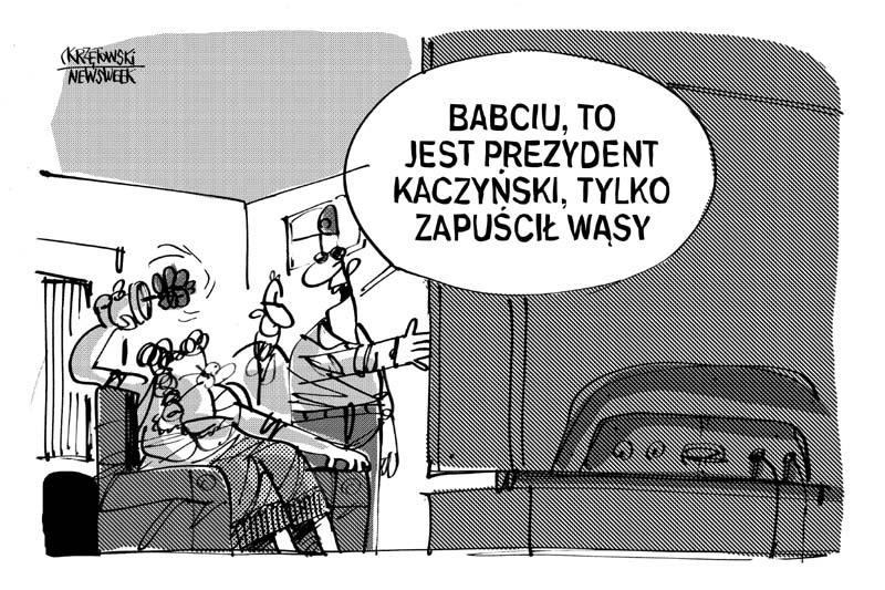 Prezydent Kaczyński karykatura